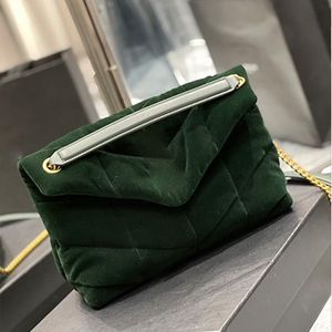 9A borse classiche in velluto di qualità borse a busta a catena corssbody borsa a tracolla a traliccio di diamanti di grandi dimensioni copertura di design borse moda donna pochette nera 29 cm