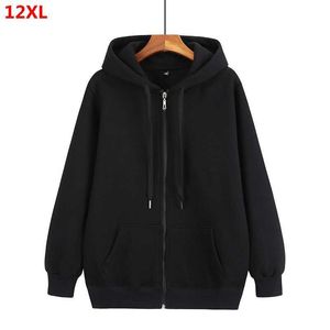 Hoodies Autumn men's zipper cardigan plus size hoodie jacket oversized mens hoodies sweatshirt men 10XL 12XL 15XL 14XL Y2211