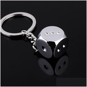 Party Favor Dhs Keychains Super Deal New Creative Key Chain Metal Genuine Personality Dice Alloy Keychain For Car Ring Trinket 174 J Dhqrx