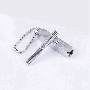 Smoking Portable Key Buckle Stainless Steel Dry Herb Tobacco Spice Miller Storage Stash Bottle Dabber Spoon Snuff Shovel Snorter Sniffer Snuffer Pocket Holder