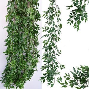 Faux Floral Greenery Artificial Willow vine faux plant for Wedding decoration plantas artificiales fake leaves garland rattan lierre artificiel 221122