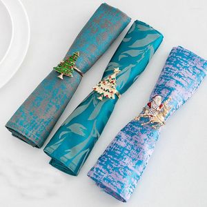 Table Napkin El Cotton Polyester Square Dinner Handkerchief Cloth 48x48cm For Banquet Wedding Party Events Dining Decoration