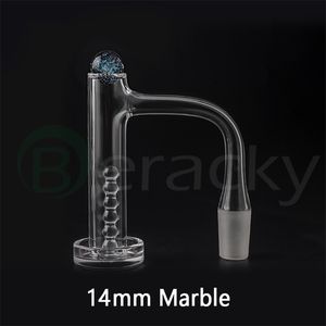 Smoke Nail Fully Welding Control Tower Quartz Banger Beveled Edge Nail With 14/22mm Marble For Dab Rigs Glass Water Pipes Bong