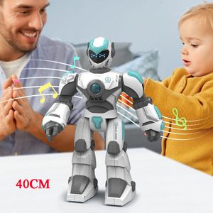 RC Robot JJ duży inteligentny dialog akcji gest gest dotyk wykrywanie światła LED Programowanie muzyka elektryczna zabawka dla dzieci prezent 221122