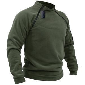 Jackets masculinos usam roupas táticas de caça ao ar livre de caça aos zíperes quentes de lã Pullover masculino para o vento etono de inverno casaco térmico 221122