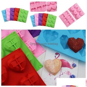 Stampi da forno 6 aziende Stampi Sile Gadget da cucina Mod per cubetti di ghiaccio Little Love Stampo per sapone Forniture per decorazione torte Fai da te 4 6Mh F2 Drop Dh9Fy