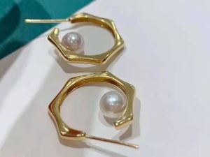 Stud Earrings RY Pure 925 Sterling Silver Round 6-7mm Fresh Water White Pearls Studs Women Fine Pearl Clasps