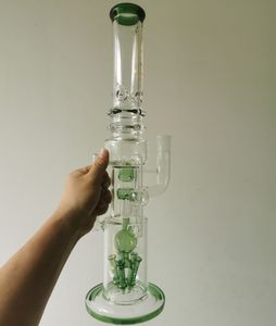 18 Inch Glass Bong Hookahs with Arm Tree Percolator Oil Dab Rig Shisha Female 18mm Smoking Pipes