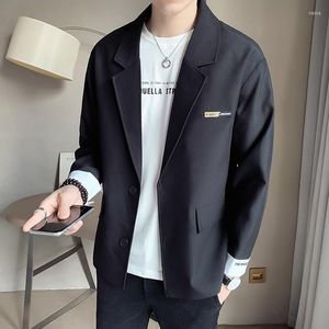 Männer Anzüge Koreanische Patchwork Bestickte Blazer Für Männer 2022 Lose Casual Anzug Jacke Streetwear Social Party Kleidung Terno Masculino