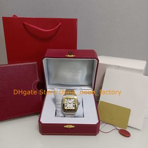 2 Color Men's With Box Watches Wristwatches Mens Dial romano automático 18K Gold amarelo Two Tone Steel Bracelet Clop 100 XL Sports Mechanical Watch