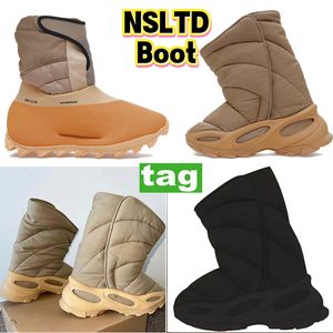 Designer Boots NSLTD Booties Men Women schoenen Gebreide RNR Boot Sulfer Khaki Halve knie dij-hoge sneeuwschoenen waterdichte slip-on heren sneaker mode warme winter sneakers