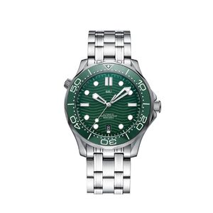 2023 Design Relógios masculinos de 42 mm Mecânica automática de aço inoxidável de vidro de vidro Back Moda Man Dial Green Watch Relógio