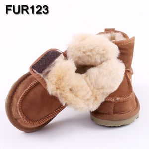 Boots Baby Snow for boys and girls Kids Sheepskin Real Fur Shoes Children Geanuine Leather Australia 221122