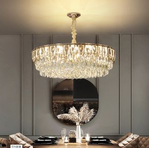 Novo lustres leves do designer, atmosfera pós-moderna de luxo, lustre de cristal lustre de luxo restaurante lâmpadas decorativas