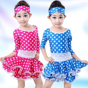 Stage Wear Arrivo Ragazza Tutu Body Ginnastica Gonna Manica lunga Ragazze Vestito da ballo latino Kid Costume da balletto Abbigliamento da danza moderna 8