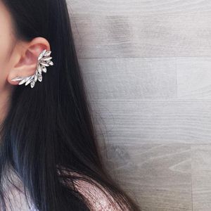 Backs Earrings Vintage Ear Clip Cuff Elegant Fashion Punk Gothic Crystal Rhinestone Women Girl Trendy Wrap Stud Jewelry