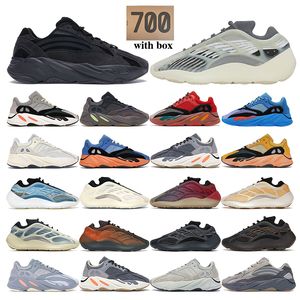 700 V2 V3 Running Shoes For Men Women Solid Gray Cream Sun Bright Mauve Hospital Blue Wash Orange Enflame Amber Trainers Sports sneakers met doos