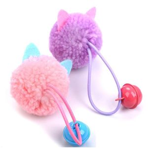 Cat Toys Plush Pets Kitty Toys Mouse Głowa modelowanie małego dzwonka