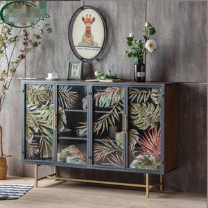 American style entrance cabinets Living room furniture Iron art industrial air cabinet Vintage dining Shop window display decorative cabinet