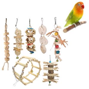 Other Pet Supplies Bird Chew Toy Cage Bell s Wooden For Small Parakeets Parrots Love s Conures Accessories 221122