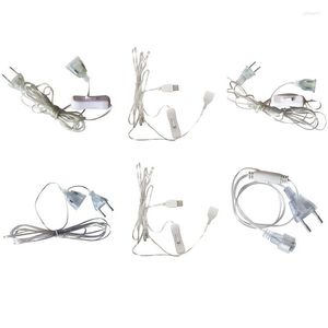 Corde 3m Spina Prolunga Cavo di prolunga EU / US / USB Per LED String Light Year Decorazioni natalizie Navidad Illuminazione natalizia