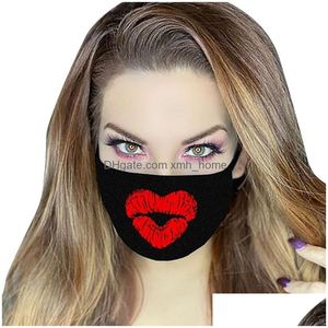 Máscara de grife de gorjeta de cão preto Proteção do respirador Proteção de pano reutilizável máscara de moda à prova de poeira Earloop respirável dhzzx