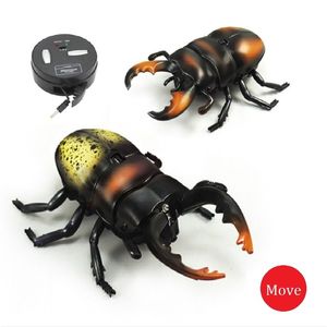 Electric RC Animals Novel Remote Control Likelife Beetle Shovel Collection Simulation of Insect Infrared RC Electric Mini Animal Toys Truely Robot 221122