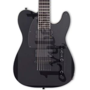 Özelleştirilmiş Elektro Gitar 6 Dize cıvatada Ahşap Tahıl Siyah Renkli Alev Pickguard Siyah Parçalar Konfor Üst Kontur