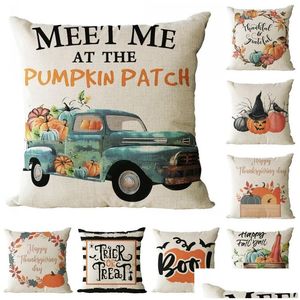 Andra festliga partier Party Supplies Halloween Pillow Case Home Decor Pumpkin Gnomes Dolls M￶nster Thanksgiving Printing P DHAZS