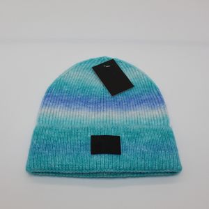 Gradient gradientu Hip Hop Cap Unisex Designer czapki czapki zimowe czapki dla mężczyzn dla kobiet ciepły dzianinowy kapelusz