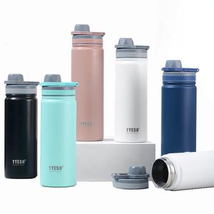 Water Bottles 530750ML stainless steel thermos cup simple portable outdoor sports riding kettle car tumbler coffee drink utensils 221122