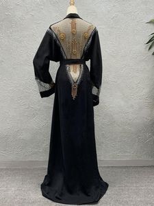 Etniska kläder Afrika Klänning Afrikanska Klänningar För Kvinnor Dashiki Lyx Mesh Diamond Abaya Dubai Muslim Ramadan Kaftan Kimono Islam