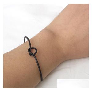 Bangle Forever Love Knot Bangles Infinity Bracelets For Women Adjustable Cuff Bracelet Fashion Bangle Jewelry Drop Delivery Dh7X0