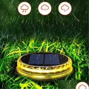 Trädgårdsdekorationer Hem Gardensolär Energy LED underjordiska lampstiftlampor Solar Light Without Charge Patio Lawn Decorations Drop Del Dhvqo