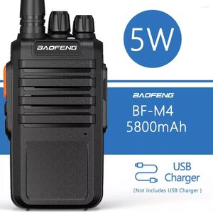 Walkie Talkie BF-M4 5W UHF 5800mAh Batterisandby Time On 22 Days Surport USB Charging för BF-888S Two Way Radios