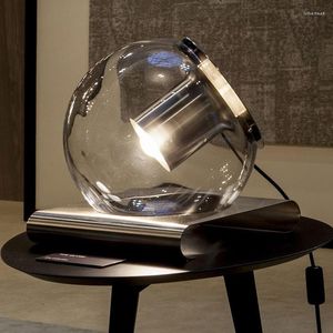 Bordslampor nordiska enkelt modernt konst vardagsrum sovrummet s￤ngbord hem vistelse modell kreativ glas bolllampa