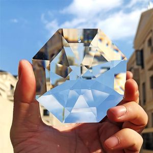 Garden Decorations HD 75mm Chandelier Octagon Crystal Facetter Prisma Feng Shui Decorating Window Hanging Pendant Suncatcher Ornament