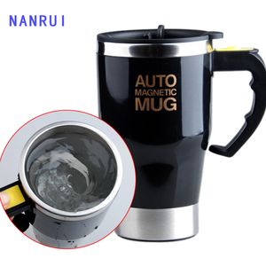 Mugs 400ml Self Stirring Mixing Cup Magnetic Coffee Milk Mug Mixer Stainless Steel Thermal Insulation Water Drinkware 221122