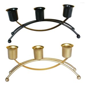 Candle Holders 3 Arm Candlestick Holder Taper Centerpieces Candelabra Decoration For Wedding Dinning Party