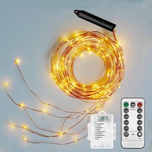 Strings 2M 5 Stand 100 LED Lights Decoration Vine Fairy String Lamp Garland Christmas DIY Hanging Lighting For Garden