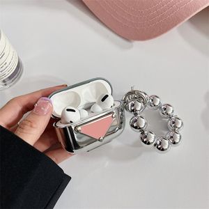 Klasik Harfler Gümüş İnci Kulaklık Aksesuarları Tasarımcıları Moda Lüks Markalar AirPods 2 Pro 3 Kulaklık Kapağı İçin Kulaklık Koruyucu