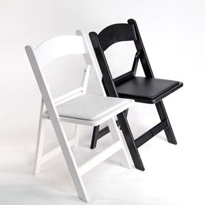 Wedding Party Foldable Chairs White Black Resin Comfortable Event Chair Garden Wedding Accessory