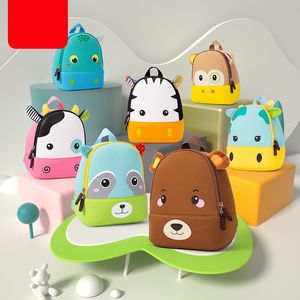 Backpacks 3D Cartoon Children Girl Boys School Bags Baby Cute Toddler Kids Neoprene Backpack Kindergarten 221122