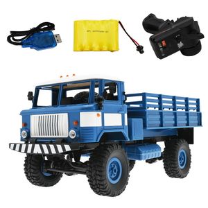 Electric RC Car WPL B 24 Remote Control Military Truck DIY Off Road 4WD RC 4 Wheel Buggy Drive Climbing GAZ 66 Vehicle for Birthday Gift Toy 221122