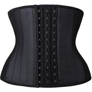 25cm 25 Ossos de a￧o Corset de l￡tex Coloque o espartilho e bustier Shaper Shaper Corselet Shaper 9047