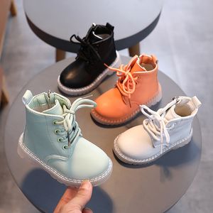 Boots Children Fashion Girls Short With Zip Boys Clear Soft Bottom Sneakers Baby Kids Ankel Autumn E08094 221122