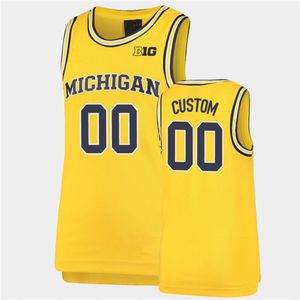 Maglia da basket personalizzata James Basketball 11 Nik Stauskas 3 Trey Burke 25 Gary Grant 33 Cazzie Russell 41 Glen Rice 5 Jalen Rose 13 Iggy Brazdeikis