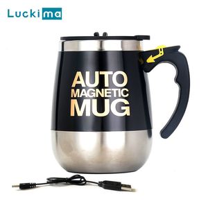 Mugs USB Rechargeable Automatic Self Stirring Magnetic Mug Creative Electric Smart Mixer Coffee Milk Mixing Cup Water Bottle 221122