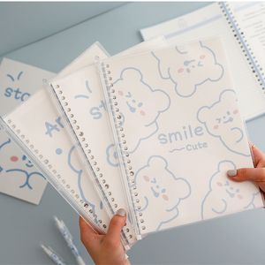 Notepads Kawaii Bear Rabbit B5 Binder Notebook For Student Agenda 30 Sheets Sprial Word Book Gift School Stationery 221122