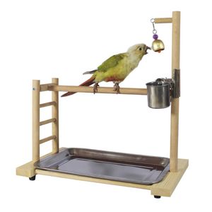 Andra husdjurstillbeh￶r Birdcage Stands Parrot Play Gym Wood Conure Playground Bird Cage Stands Accessories Birdhouse Decor Table Top Playstand 221122